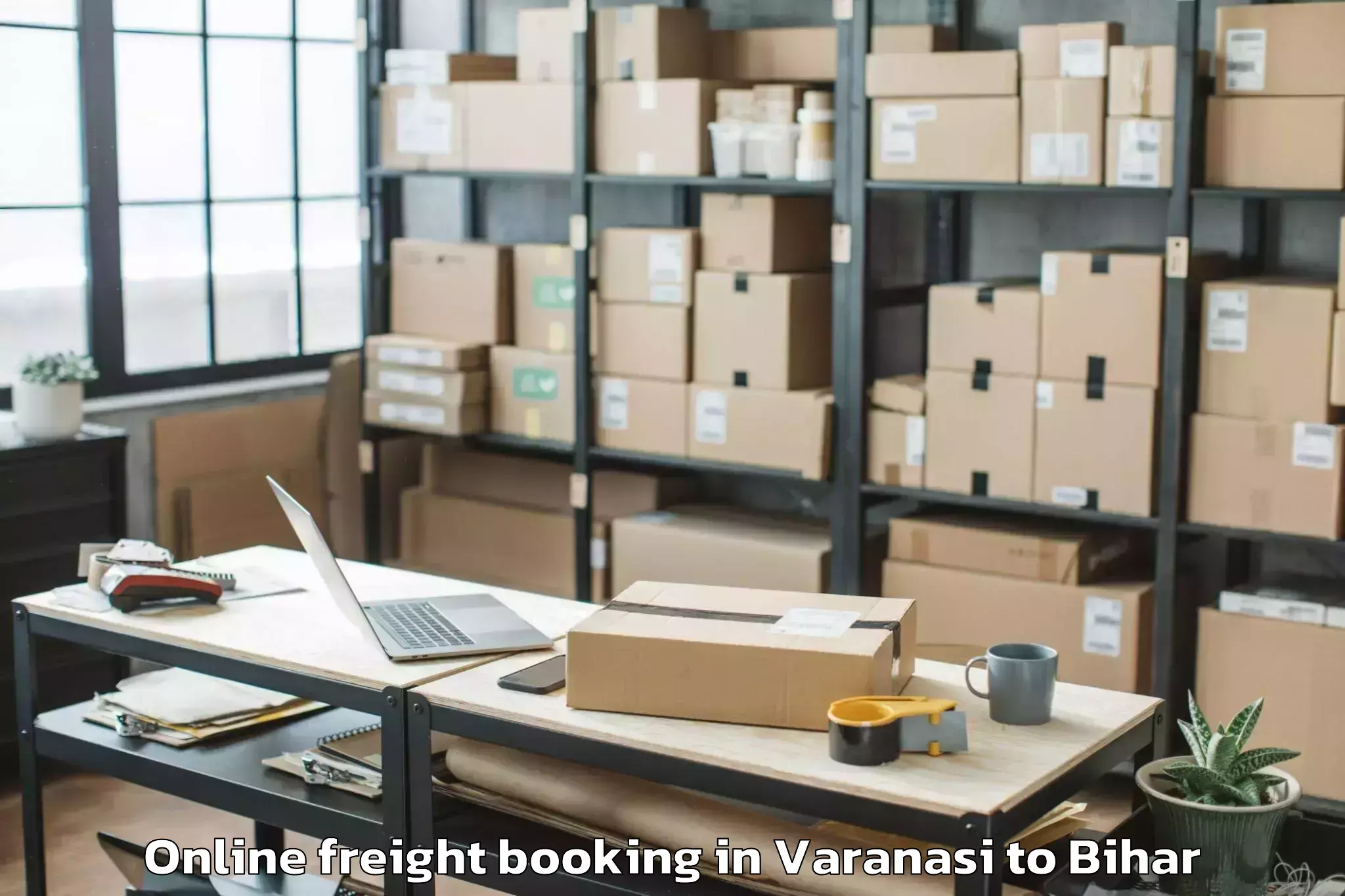 Book Varanasi to Lauriya Online Freight Booking